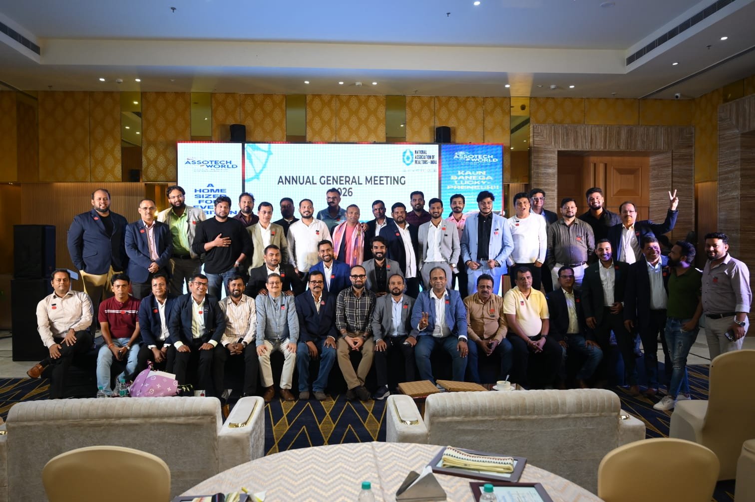 Saroj Sethy with real estate industry leaders at ORA AGM 2026 convention